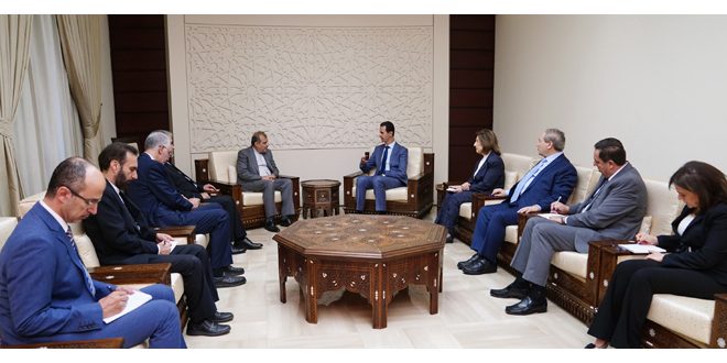 دام برس : دام برس | الرئيس الأسد يبحث مع أصغر خاجي المراحل التي قطعتها الحرب على الإرهاب في سورية