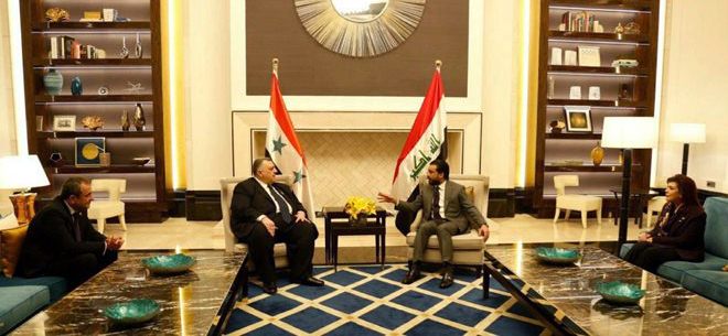 دام برس : دام برس | صباغ يبحث مع الحلبوسي تفعيل التعاون البرلماني بين سورية والعراق