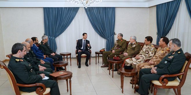 دام برس : الرئيس الأسد: العلاقة التي تجمع سورية بإيران والعراق متينة تعززت في مواجهة الإرهاب ومرتزقته
