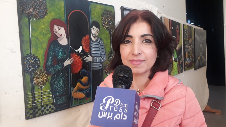 دام برس : دام برس | الفنانة التشكيلية رويدة عبد الحميد تفتتح معرضها الفني في طرطوس
