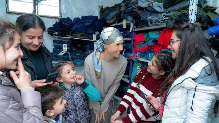 دام برس : دام برس | السيدة أسماء الأسد في زيارة لمجموعة من المشاريع التنموية بريف حمص