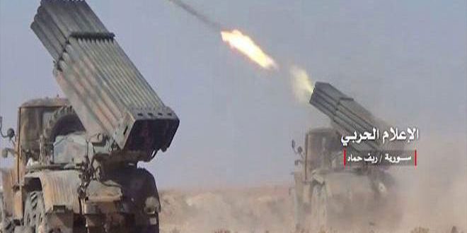 دام برس : الجيش يدمر تحصينات وخطوط إمداد إرهابيي (جبهة النصرة) بريفي حماة وإدلب