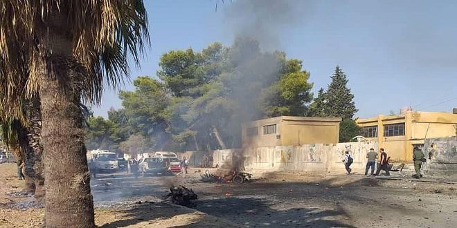دام برس : دام برس | انفجار سيارة مفخخة في حي الأربوية بمدينة القامشلي