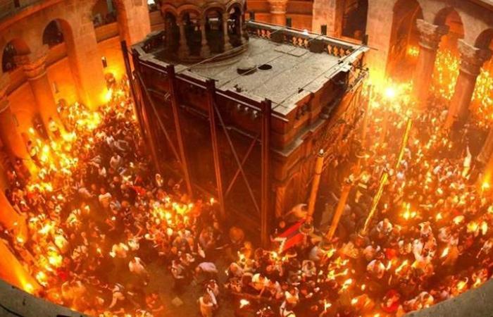 دام برس : دام برس | إيقاد شموع المسيحيين بشعلة سبت النور في القدس