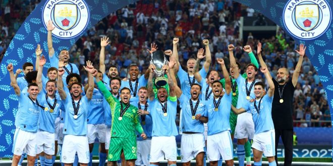 دام برس : دام برس | مانشستر سيتي الإنكليزي يرفع كأس السوبر الأوروبي لأول مرة في تاريخه