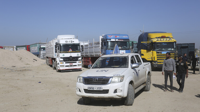 دام برس : دام برس | دخول عدد قياسي من شاحنات المساعدات إلى قطاع غزة
