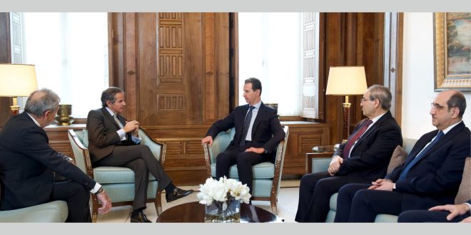 دام برس : الرئيس الأسد يبحث مع غروسي التعاون بين سورية والوكالة الدولية للطاقة الذرية