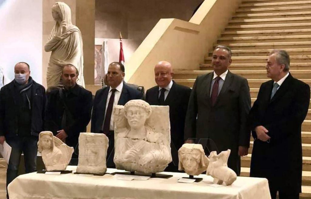 دام برس : دام برس | سورية تستعيد 5 قطع أثرية تدمرية بمبادرة من متحف نابو في لبنان