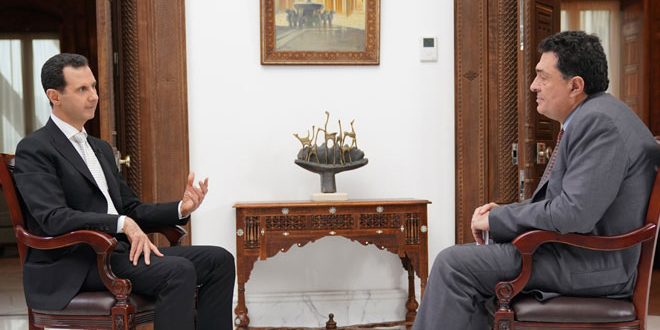دام برس : دام برس |  الرئيس الأسد : سورية تحارب الإرهابيين الذين هم جيش النظام التركي والأمريكي والسعودي