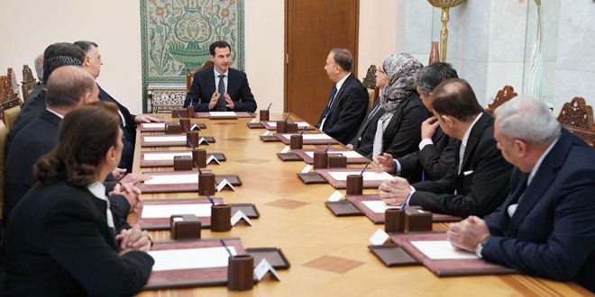 دام برس : أمام الرئيس الأسد .. رئيس وأعضاء المحكمة الدستورية العليا يؤدون اليمين الدستورية