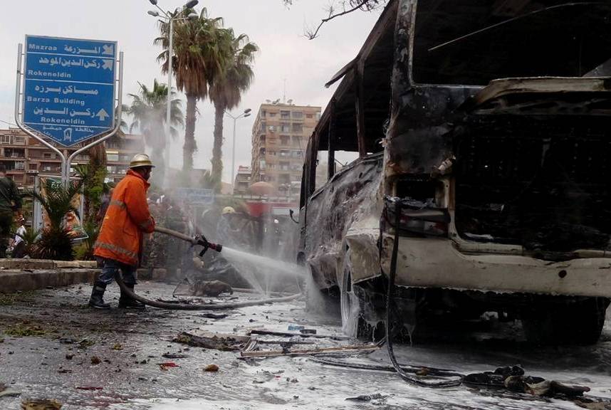 دام برس : دام برس | استشهاد 4 مواطنين وإصابة 24 آخرين جراء تفجير إرهابي في الميسات وانفجار قذيفة في المرجة 