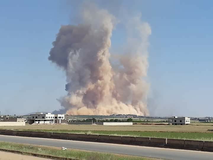 دام برس : دام برس | سلسلة انفجارات تهز مطار حماة العسكري .. والجيش يتقدم في الحجر الأسود