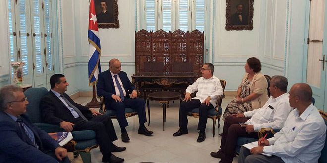 دام برس : دام برس | النائب الأول لوزير الخارجية الكوبي يستقبل وزير الإعلام السوري عماد سارة