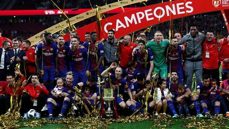 دام برس : برشلونة يسحق إشبيلية ويتوج بكأس إسبانيا