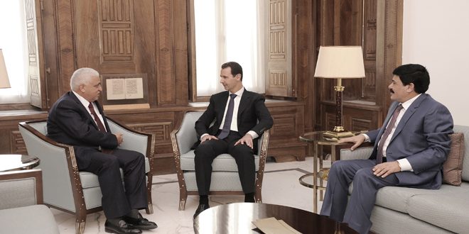 دام برس : دام برس | الرئيس الأسد يتلقى رسالة شفهية من رئيس الوزراء العراقي