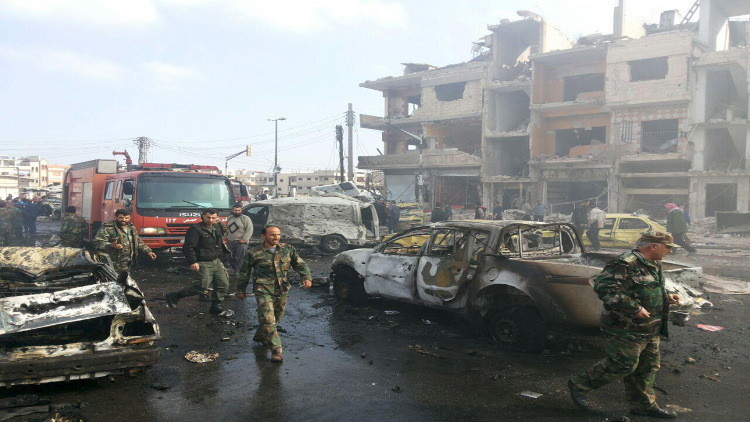 دام برس : دام برس | تفجيرات إرهابية انتحارية تستهدف مركزين أمنيين في حمص