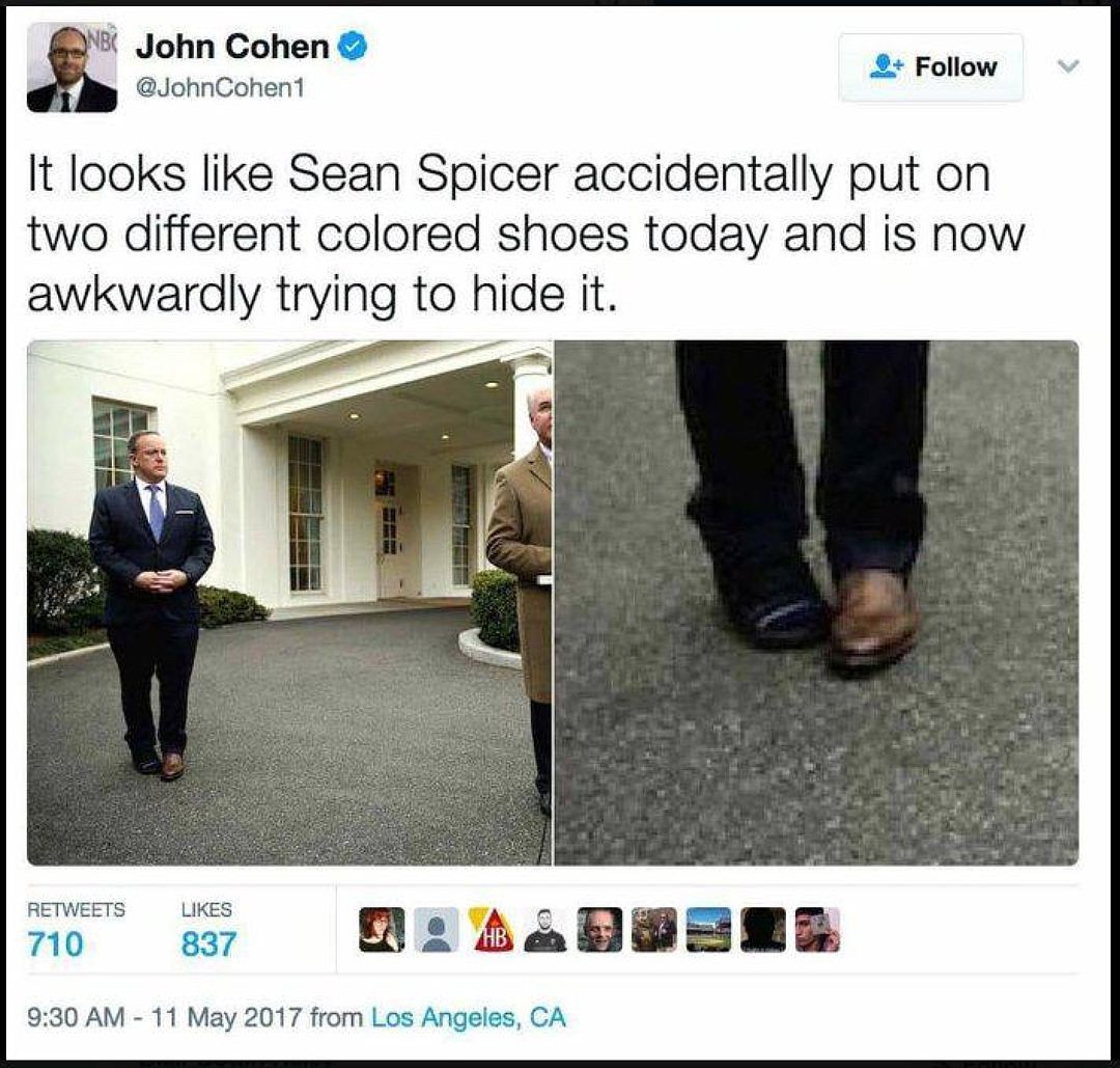 دام برس : دام برس | الأحذية تختلط على المتحدث باسم البيت الأبيض