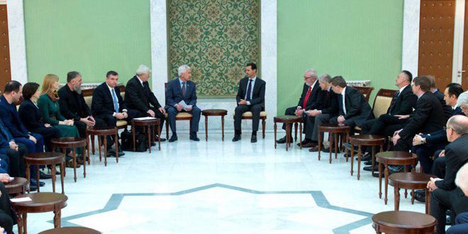 دام برس : الرئيس الأسد يستقبل وفداً برلمانياً روسياً أوروبياً مشتركاً ... تشكيل لجنة معنية في البرلمان السوري لصياغة الدستور السوري الجديد