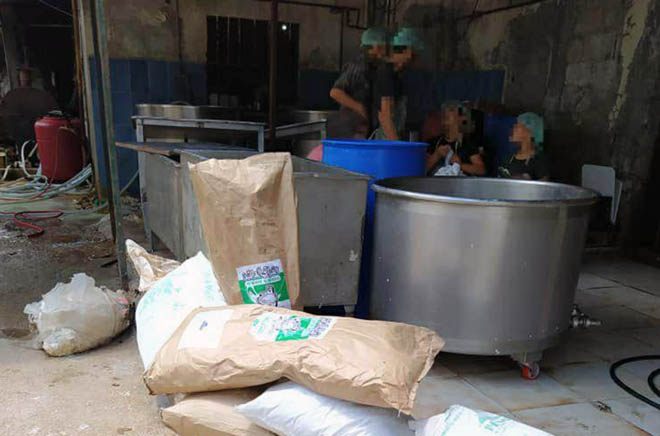دام برس : دام برس | ضبط منشأة مخالفة لصناعة الأجبان والألبان في قرية المزينة بريف حمص