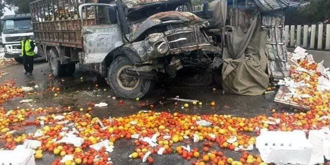 دام برس : دام برس | صهريج وقود يتسبب بحادث سير على أوتستراد حمص طرطوس وإصابة عدد من المواطنين بجروح