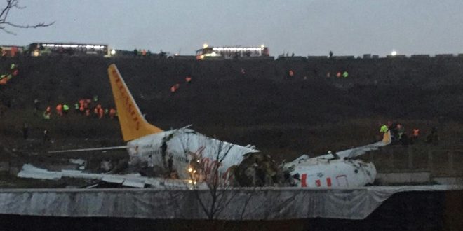 دام برس : دام برس | ثلاثة قتلى و179 مصاباً بحادث انشطار طائرة الركاب التركية