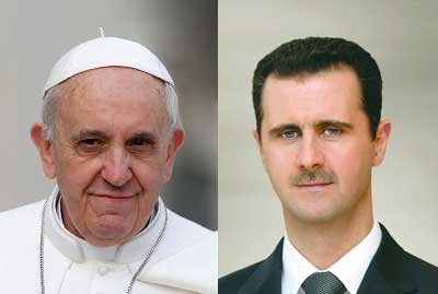 دام برس : دام برس | رسالة من الرئيس الأسد إلى بابا الفاتيكان تعبر عن شكر سورية قيادة وشعبا لمواقف قداسته من الأزمة في سورية