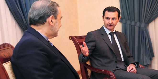 دام برس : الرئيس الأسد يلتقي مستشار قائد الثورة الإسلامية في إيران