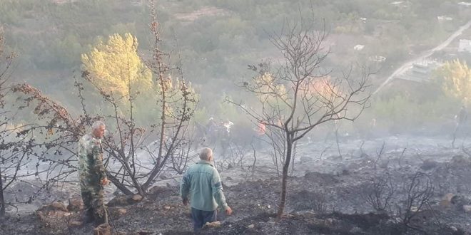 دام برس : نشوب حريق في بلدة السودا بريف طرطوس وإخماد عدة حرائق بريف المحافظة
