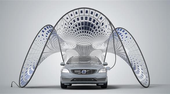 دام برس : دام برس | شاحن شمسي حلزوني متنقل يحول السيارات الكهربائية إلى تحفة فنية