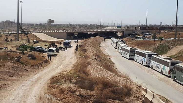 دام برس : دام برس | إخراج دفعات جديدة من الإرهابيين مع عائلاتهم من الغوطة الشرقية