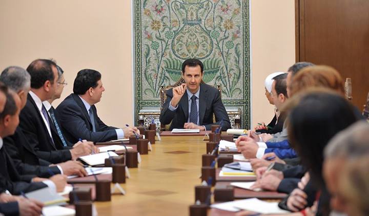 دام برس : السيد الرئيس بشار الأسد يجتمع بأعضاء اللجنة العليا للإغاثة
