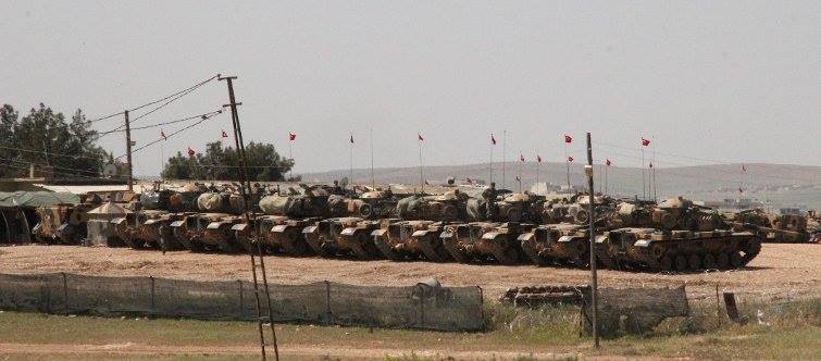 دام برس : دام برس | تركيا تحشد على الحدود مع سوريا بعد اجبار داعش لقواتها على رفع راية الاستسلام