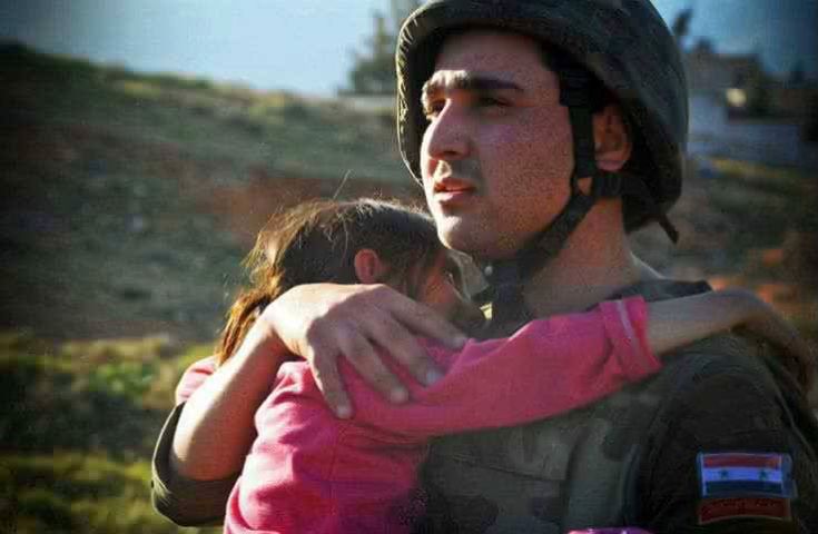 دام برس : دام برس | جندي سوري لطفل سوري : وحياتك ووحياة دموع كل طفل وإم لننتصر والله لننتصر