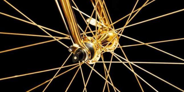 دام برس : دام برس | دراجة مطلية بالذهب