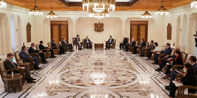 دام برس : دام برس | الرئيس الأسد يستقبل وفداً روسياً برئاسة بوريسوف وحضور عدد من الدبلوماسيين الروس على رأسهم لافروف