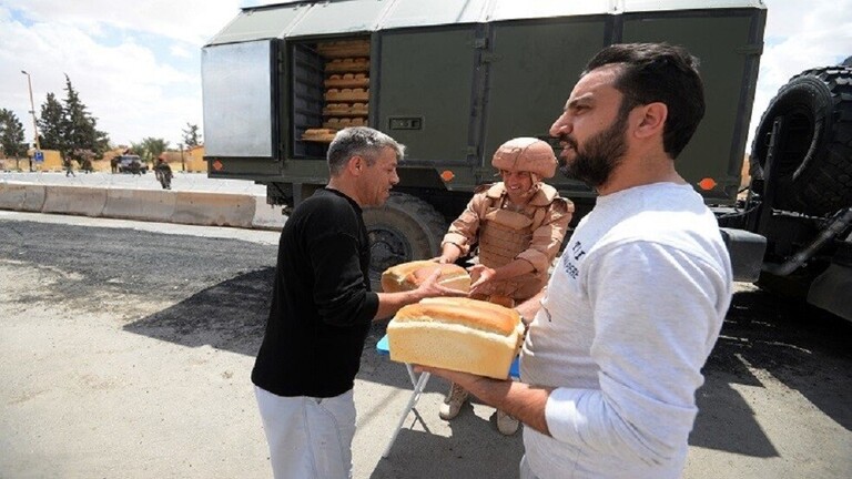 دام برس : روسيا توزع مساعدات إنسانية على سكان محافظة درعا