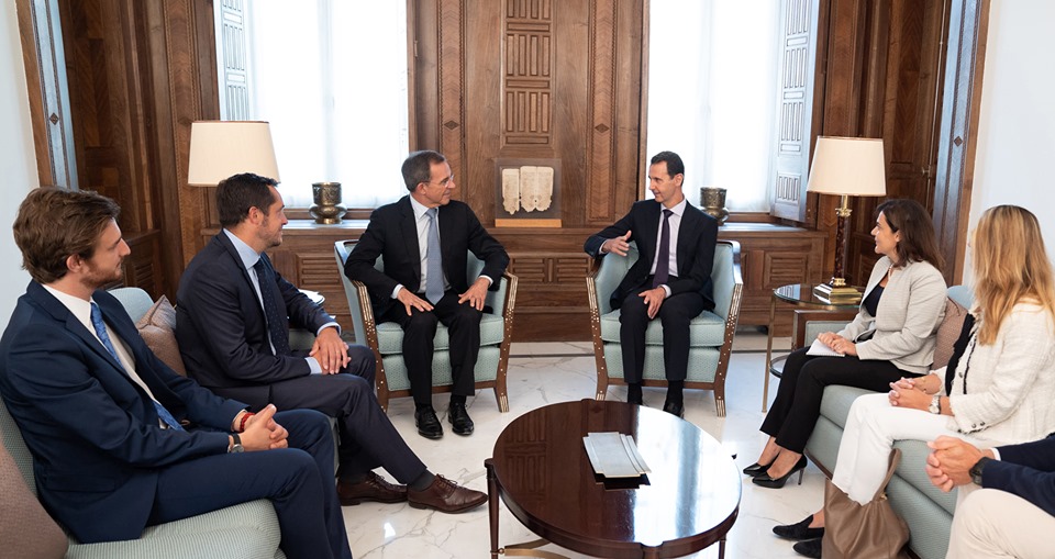 دام برس : دام برس | الرئيس الأسد يستقبل وفداً من حزب التجمع الوطني الفرنسي برئاسة تيري مارياني عضو البرلمان الأوروبي