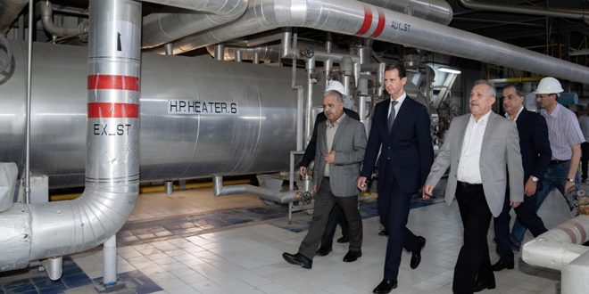دام برس : دام برس | بحضور الرئيس الأسد.. إطلاق عمل مجموعة التوليد الخامسة من محطة حلب الحرارية بعد تأهيلها