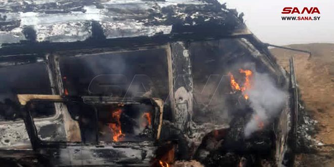 دام برس : دام برس | استشهاد 10 أشخاص باعتداء إرهابي استهدف حافلات تقل العاملين في حقل التيم النفطي