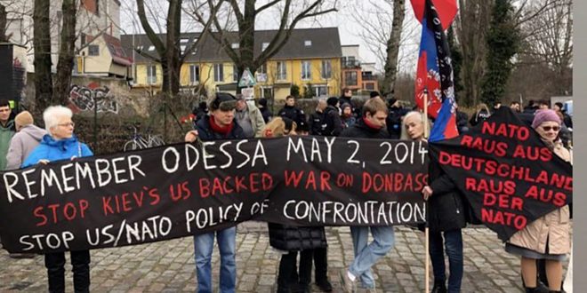 دام برس : دام برس | مظاهرة حاشدة في برلين رفضاً لضخ الناتو المزيد من الأسلحة للنظام الأوكراني