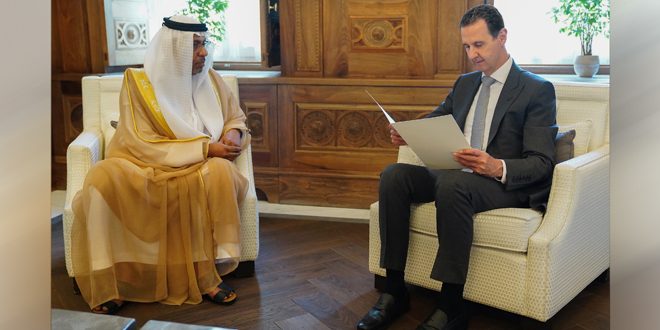 دام برس : الرئيس الأسد يتلقى دعوة من الشيخ محمد بن زايد لحضور مؤتمر الأطراف للمناخ