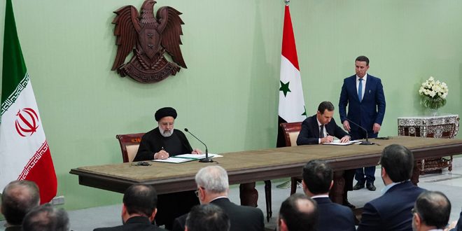 دام برس : دام برس | الرئيسان الأسد ورئيسي يوقعان مذكرة التفاهم لخطة التعاون الشامل الاستراتيجي طويل الأمد بين البلدين -فيديو