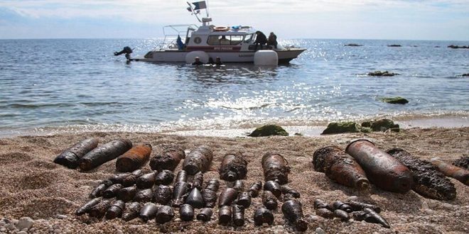 دام برس : دام برس | روسيا تنتشل 6 آلاف قذيفة من قاع البحر الأسود و 12400 ذخيرة خطيرة في خليج ميناء سيفاستوبول