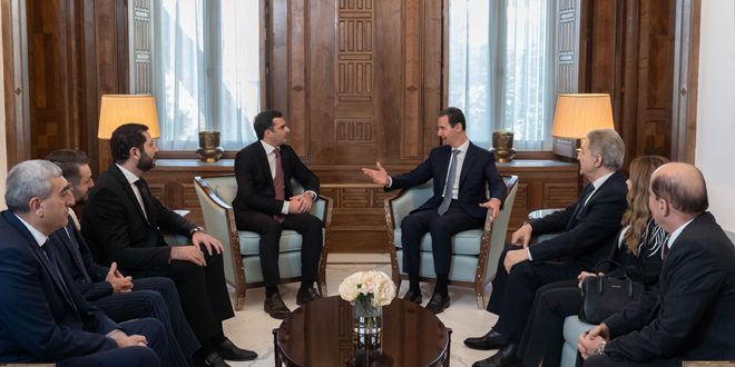 دام برس : دام برس | الرئيس الأسد يستقبل أرشاكيان ويؤكد عمق العلاقات السورية الأرمينية وضرورة تعزيزها