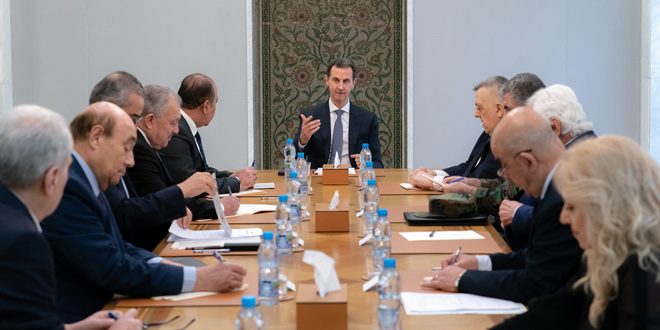 دام برس : الرئيس الأسد يناقش مع أعضاء القيادة المركزية لحزب البعث جدول أعمال الاجتماع الموسع المقرر انعقاده قريباً