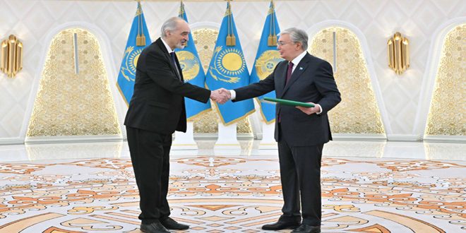 دام برس : دام برس | الجعفري يقدم للرئيس توكاييف أوراق اعتماده سفيراً غير مقيم لسورية في كازاخستان