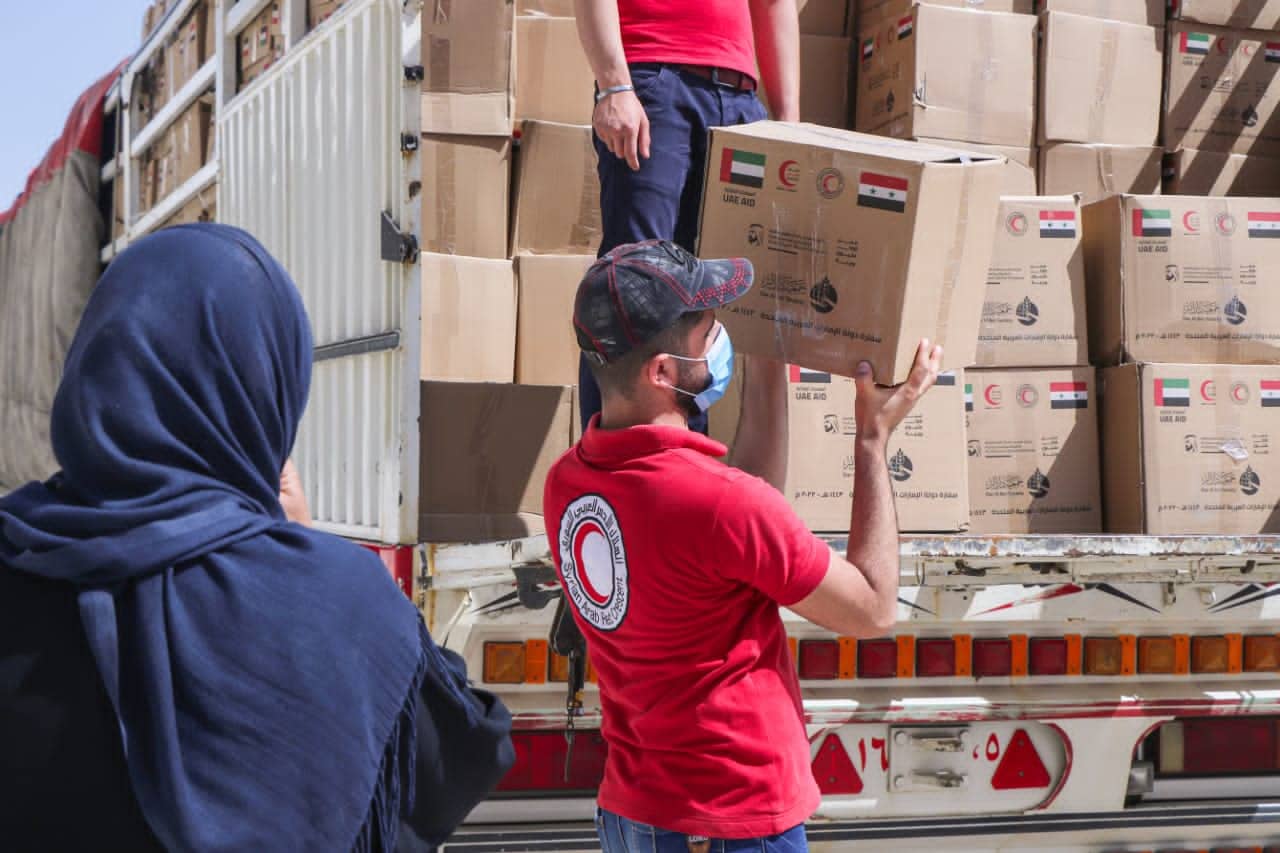 دام برس : دام برس | الاستمرار بتوزيع المساعدات الغذائية المقدمة من الشيخ محمد بن راشد آل مكتوم إلى سورية
