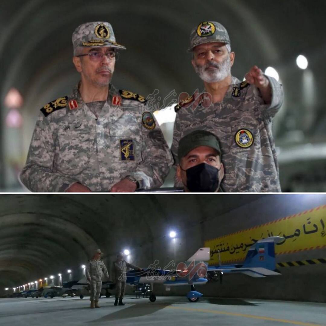 دام برس : دام برس | قادة بالجيش الإيراني يزورون قاعدة طائرات مسيرة سرية تقع على عمق مئات الأمتار تحت الأرض