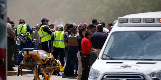 دام برس : دام برس | مقتل 14 طفلاً وأستاذ بإطلاق النار داخل مدرسة بولاية تكساس الأمريكية