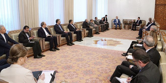 دام برس : دام برس | الرئيس الأسد يستقبل عبد اللهيان والحديث يتناول العلاقات الثنائية والتعاون الوثيق بين سورية وإيران